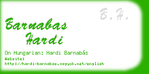 barnabas hardi business card