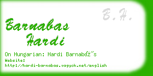 barnabas hardi business card